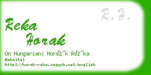 reka horak business card